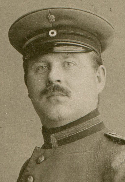 WWI ERA GERMAN SOLDIER. PHOTO DATED 1914. B W PHOTO.