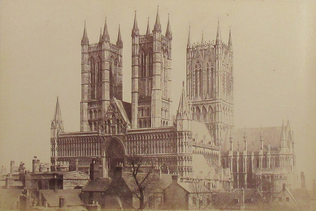 Vintage England Cathedrals Albumen Photo Set -- Interior & Exterior, Mounted on