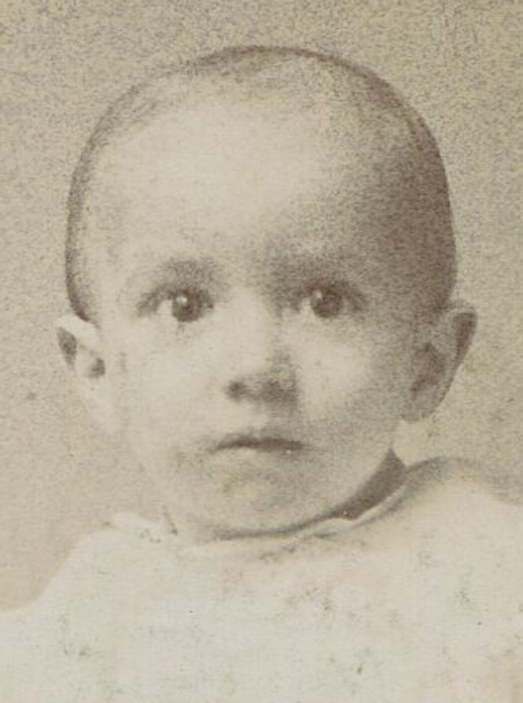 Vintage cabinet card photo: Toddler standing on chair - early 1900s studio portrait, collectible wall art