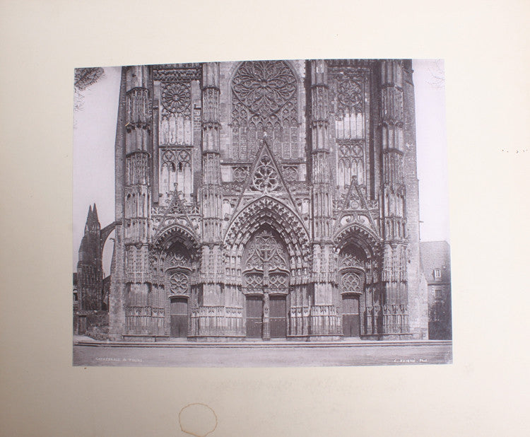 STUNNING 9X11 ALBUMEN OF TOURS CATHEDRAL - INDRE-ET-LOIRE, FRANCE