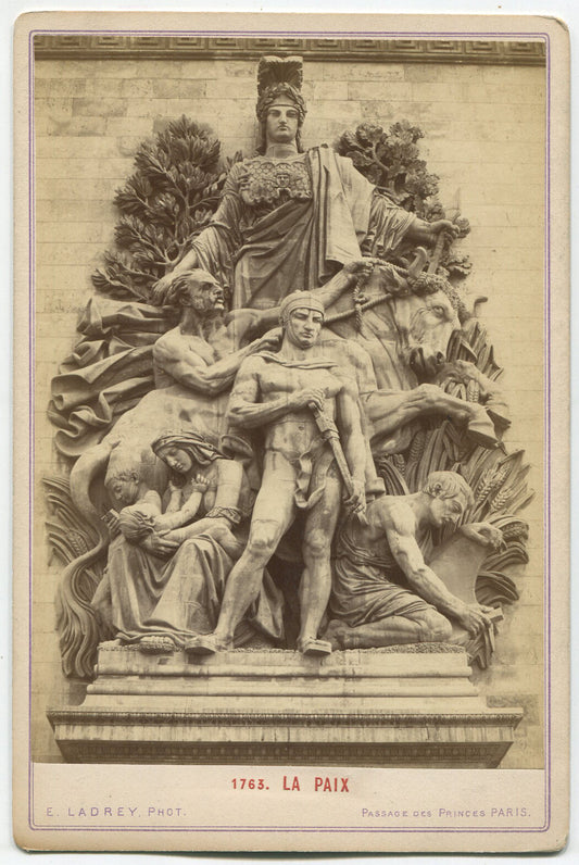 ARCHITECTURAL RELIEF, PARIS, FRANCE. CABINET CARD.