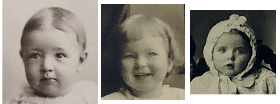 LOT OF 3 STUDIO PORTRAITS - CHILDREN, CUTE, 1 SMILING FROM PITTSBURGH
