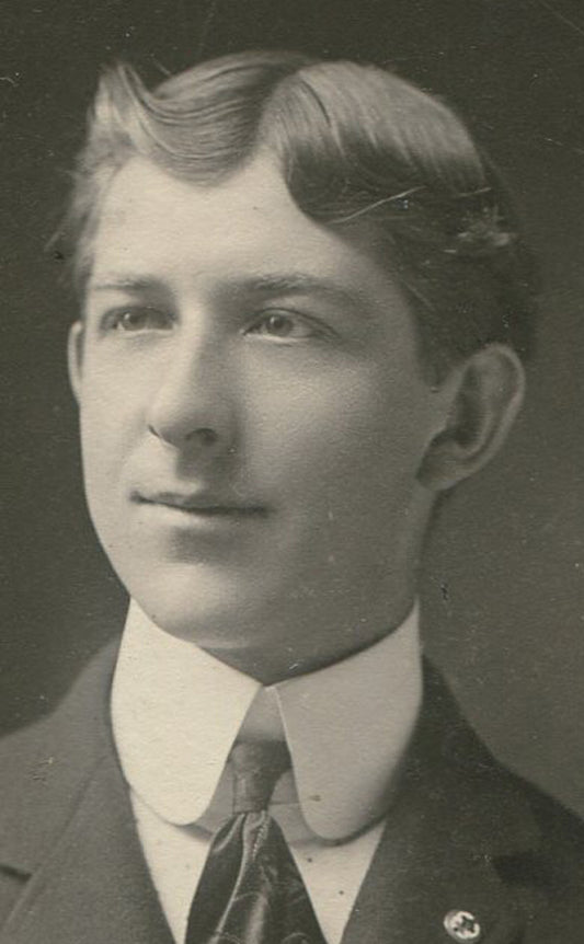 YOUNG MAN WITH COCKEYED LOOK ABOUT HIM. SILVER PRINT CIRCA 1890.