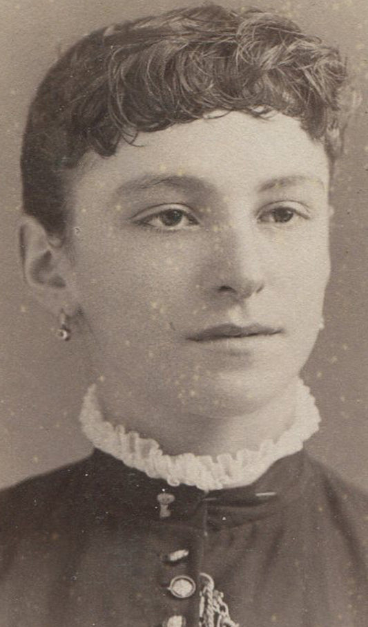 TIRED LOOKING WOMAN SEEKING REST. CABINET CARD. READING, PA.