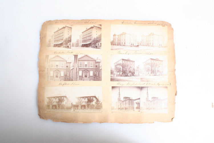 SET OF 12 STEREOVIEWS OF HOSPITALS, MONUMENTS, BUILDINGS - PHILADELPHIA, PA