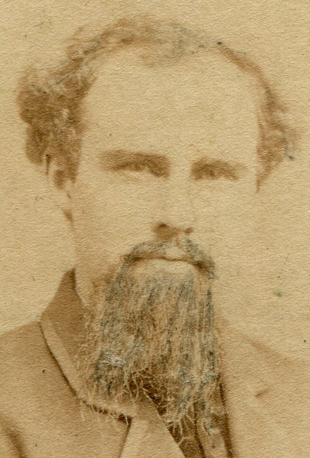 BEARDED MAN, PHOTO SIGNED, TO MOTHER. CDV. MONTANA, IOWA.
