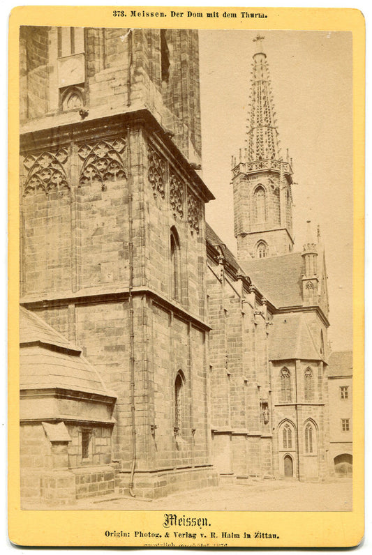 ARCHITECTURAL EXTERIOR, ALBRECHTSBURG CASTLE. GERMANY. CABINET CARD.