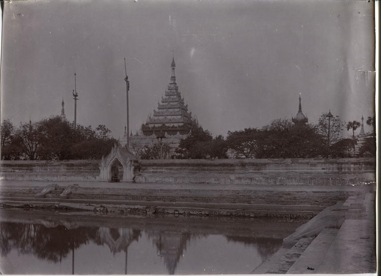 TONED SILVER PRINT PAGODA. BURMA, MYANMAR. 8.5 X 11.5 INCHES.