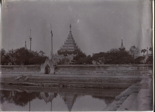 TONED SILVER PRINT PAGODA. BURMA, MYANMAR. 8.5 X 11.5 INCHES.