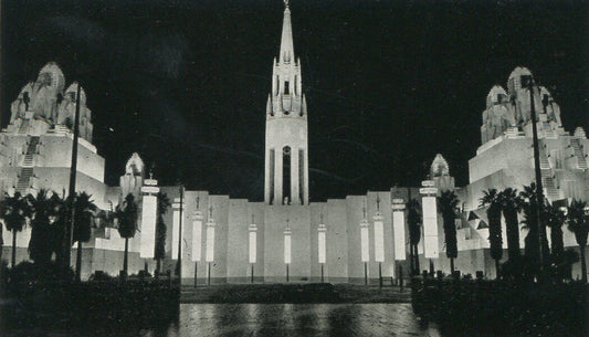 CALF WORLDS FAIR, TOWER TO SUN. MINIATURE POSTCARD.