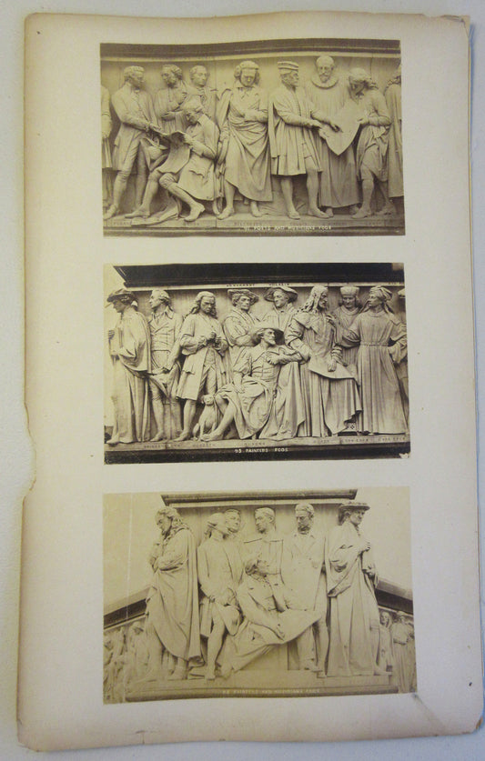 ARCHITECTURAL/FIGURES IN RELIEF. POETS, PAINTERS AND MUSICIANS. ALBUMEN.