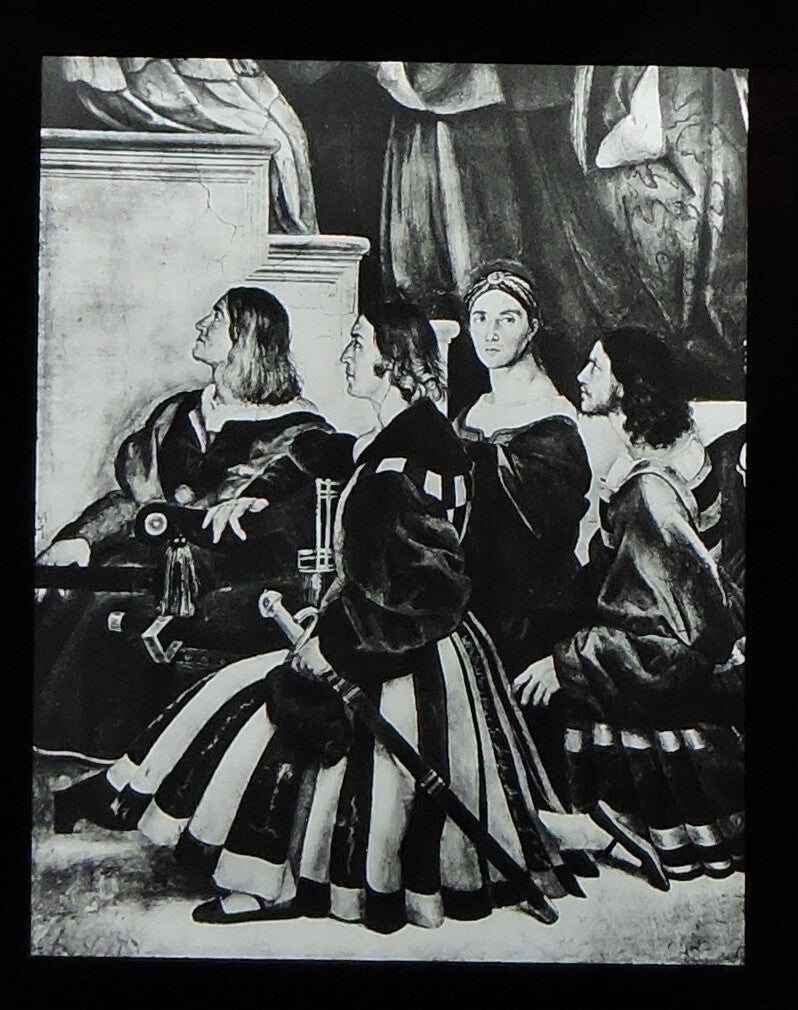 PHOTO ON GLASS, CHRISTIAN ART, GUARDSMEN MIRACLE OF MASS BOLSENA