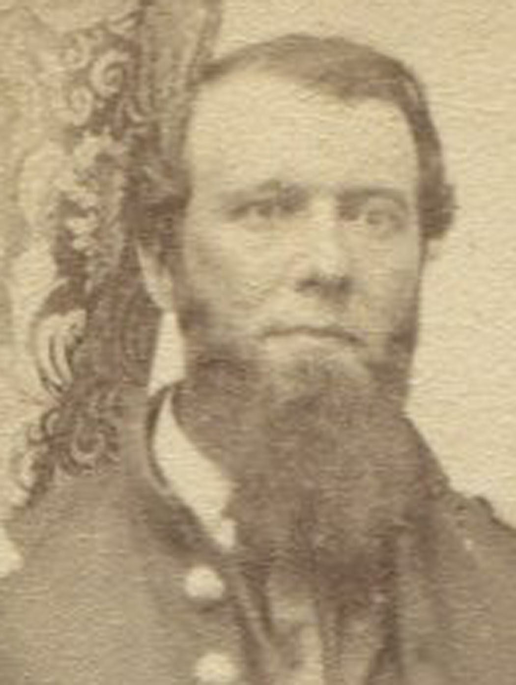 CIVIL WAR ERA CDV, SOLDER IN UNIFORM, RELAXED POSE.