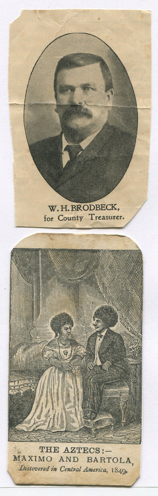 UNFORTUNATE EXAMPLE OF HOW AZTECS WERE PORTRAYED IN 19TH CEN. LITHOGRAPH.