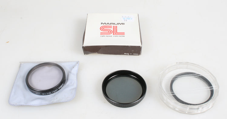49MM FILTERS SET OF 3. SKY 1A, CS, PL.