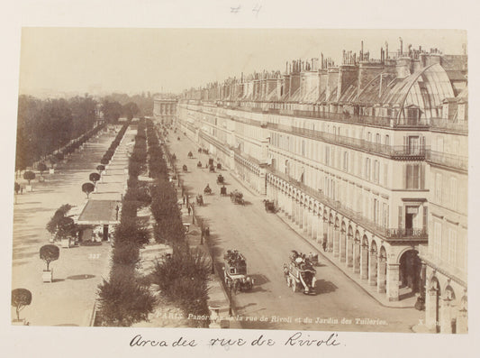 ARCADES RUE DE RIVOLI.  PARIS, FRANCE. 8x10 reprint