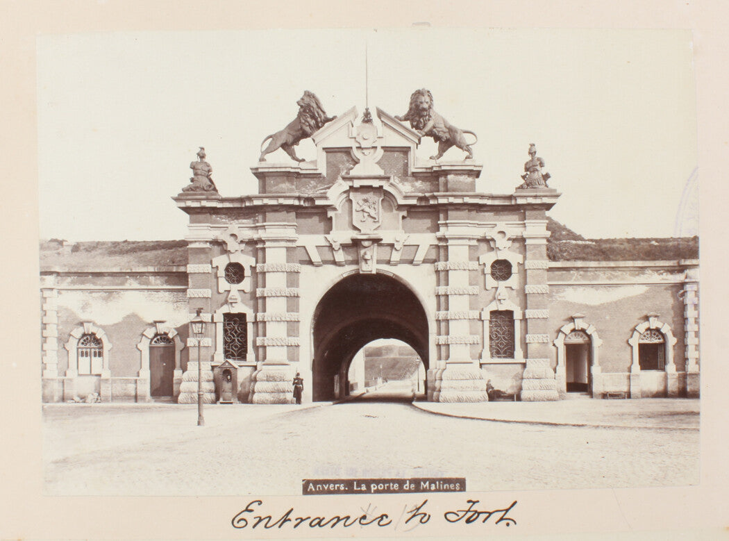 ANTWERP, BELGIUM. ENTRANCE TO FORT. 8x10 reprint