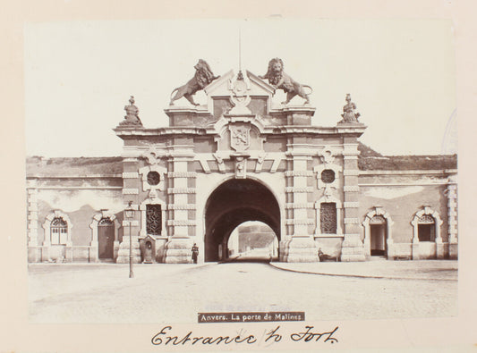 ANTWERP, BELGIUM. ENTRANCE TO FORT. 8x10 reprint