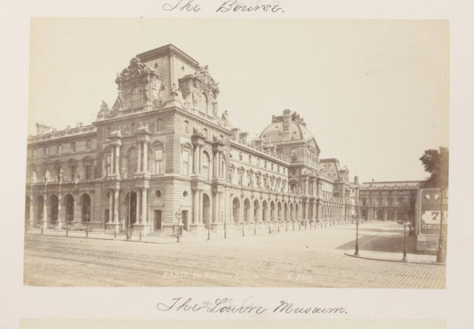 THE LOUVRE MUSEUM EXTERIOR. PARIS, FRANCE. 8x10 reprint