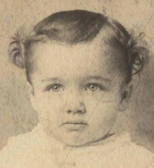 YOUNG GIRL W/ INSANELY CUTE SHORT PIGTAILS. CABINET CARD 2 SET. KANSAS CITY, MO.