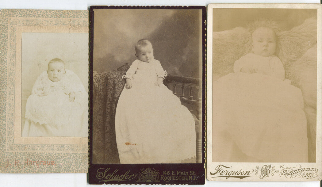 BABIES,BABIES,BABIES. 3 SET CABINET CARD.