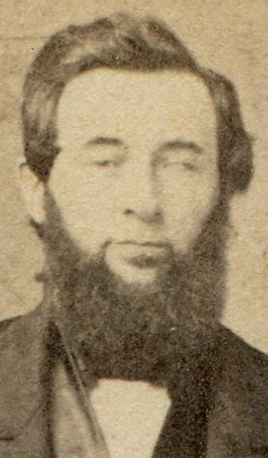 ONE EYED MAN WITH THICK BEARD. CDV. EASTON, PA.