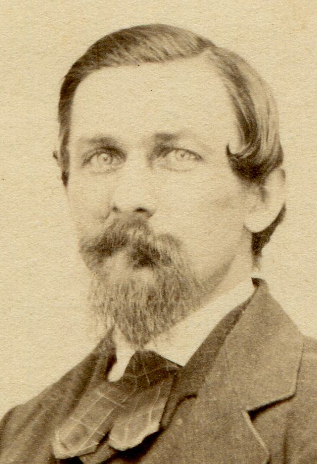 MAN WITH PRETTY SMILE AND A BIT OF A SMIRK. CDV. SOUTHBRIDGE, MASS.