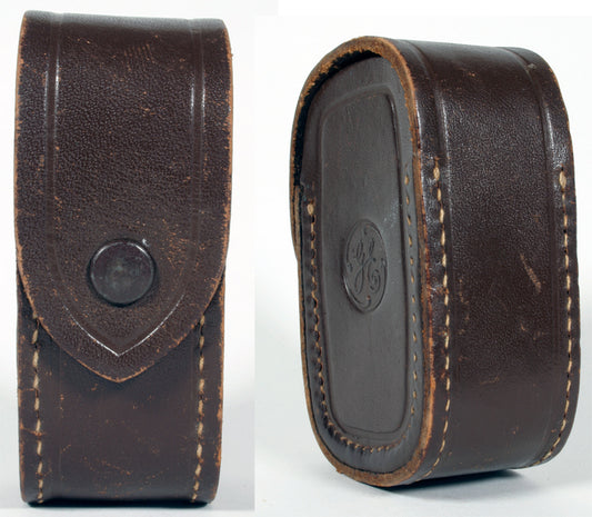 GE LIGHT METER CASE BROWN LEATHER VINTAGE
