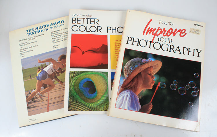 PHOTOGRAPHY INFORMATIONAL BOOKS, SET OF 3