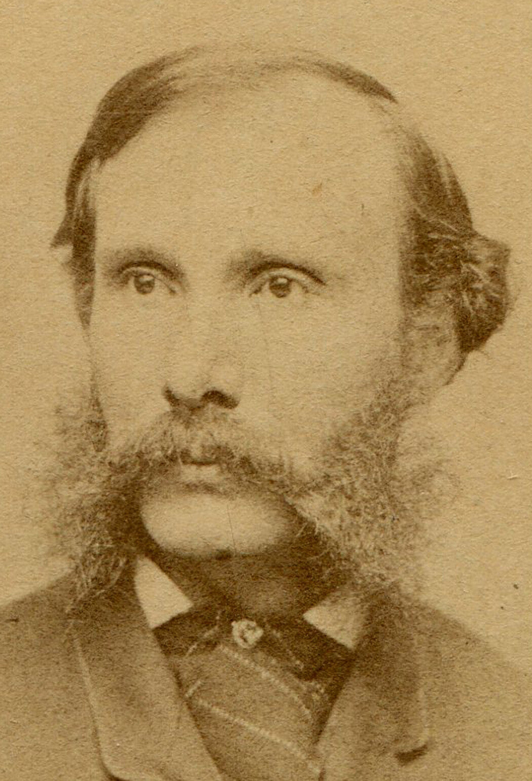CIVIL WAR ERA CDV. MAN WITH LONG SCRAGGLY MUTTON CHOPS. PITTSBURGH, PA.