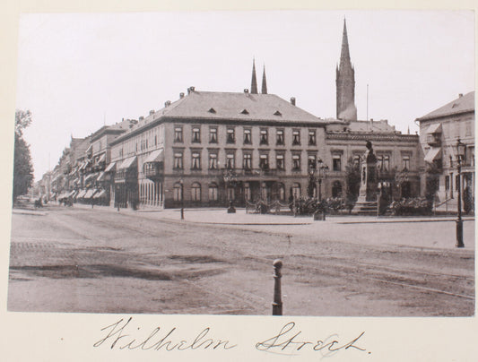 WIESBADEN, GERMANY. WILHELM STREET, VIEW OF MEMORIAL. 8x10 reprint