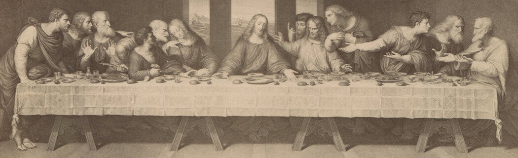THE LAST SUPPER, DA VINCI. PHOTO OF ARTWORK. CABINET CARD.