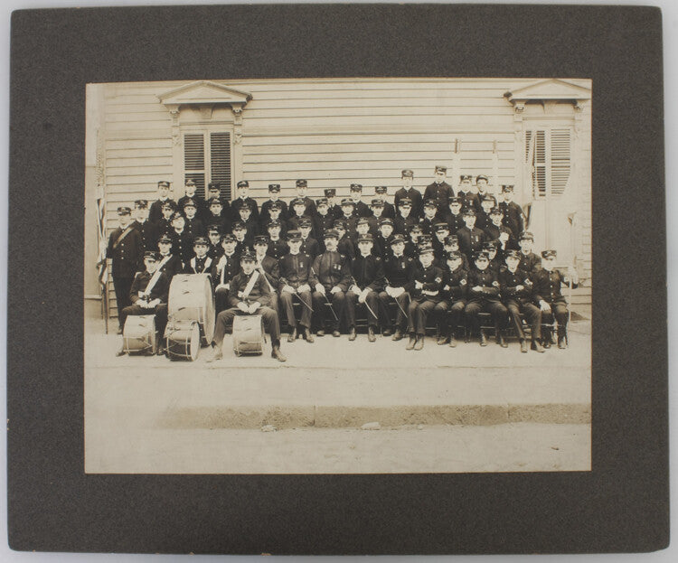 7X9 PHOTO OF IRVING SQUARE BOYS BAND IN UNIFORM