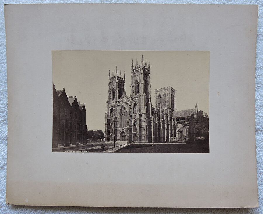 YORK MINSTER W/ FRITHS BLIND STAMP 4X6 VINT CATHEDRAL PHOTO