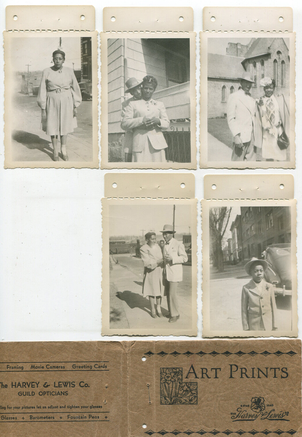 AFRICAN AMERICAN FAMILY LIFE. PHOTO COLLECTION OF 10 SILVER PRINT SNAPSHOTS.