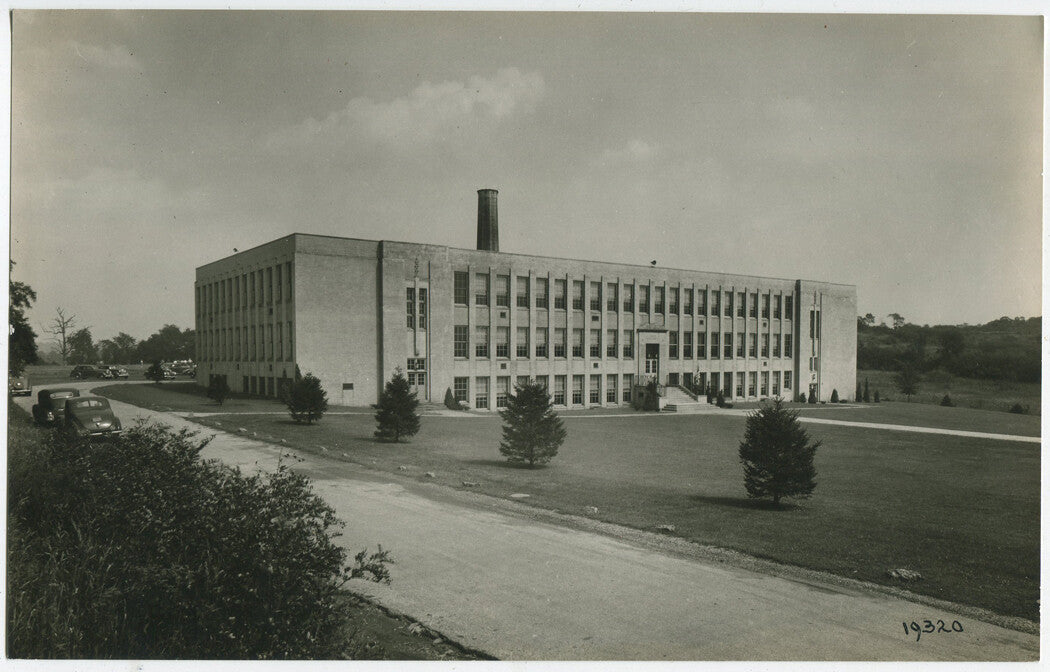 Vintage Shaler High School Photo, Glenshaw PA, B&W 1950s–60s Mid-Century Wall Art