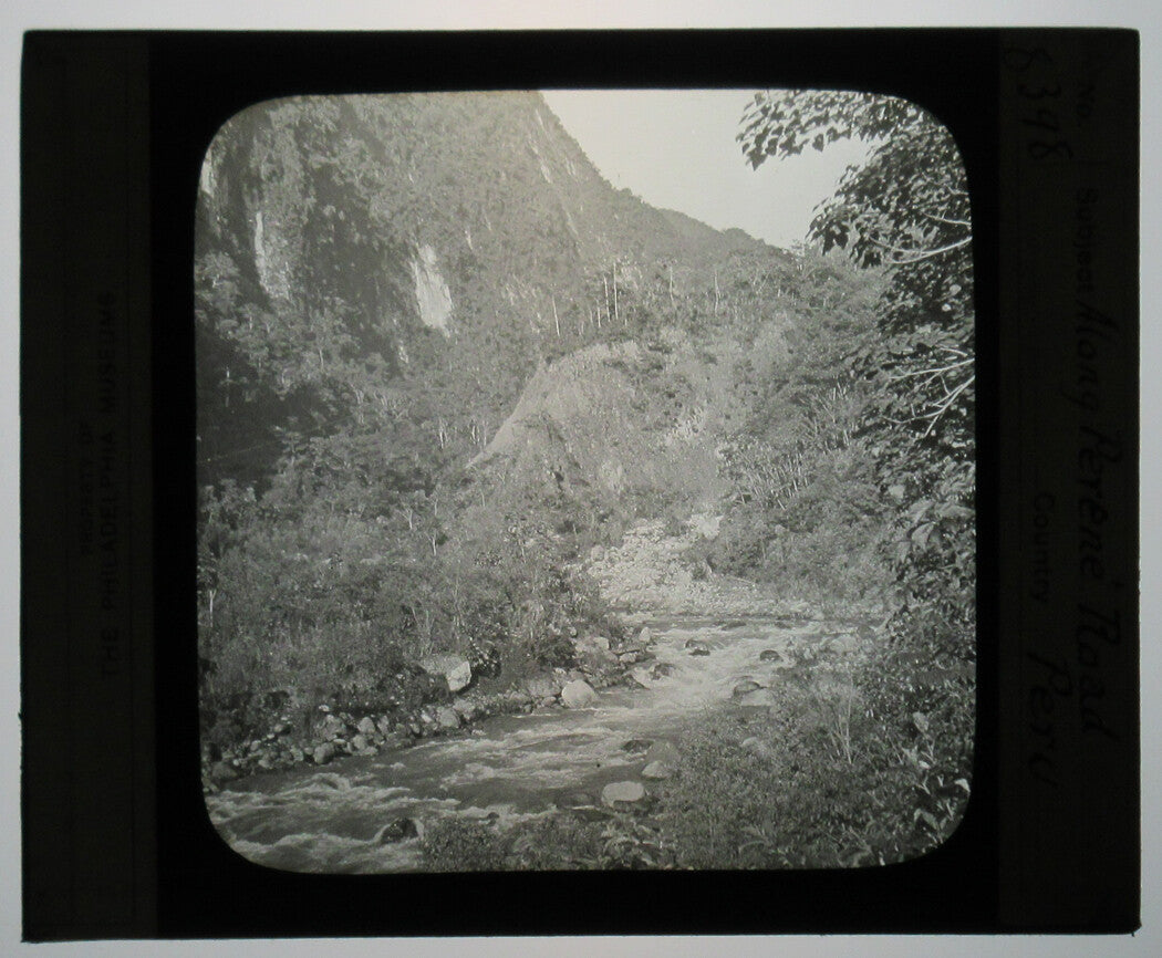 VIEW FROM PERENE ROAD. PERU. PHOTO ON GLASS.