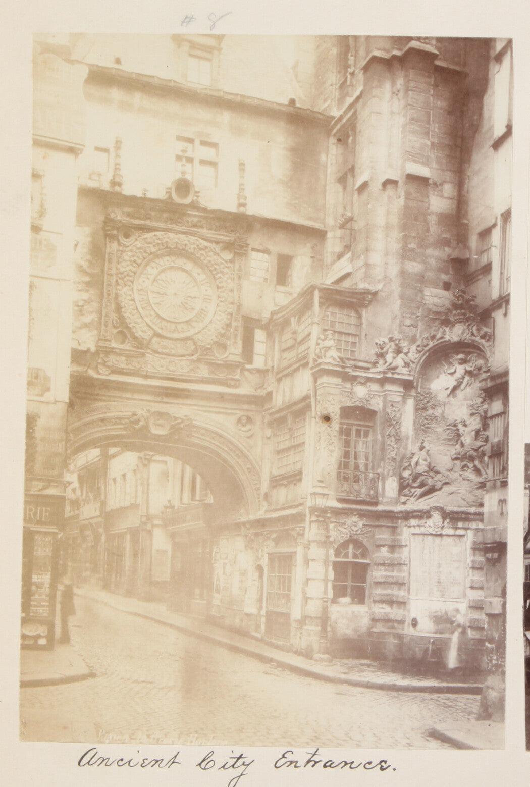 ANCIENT CITY ENTRANCE, PARIS, FRANCE.  8x10 reprint