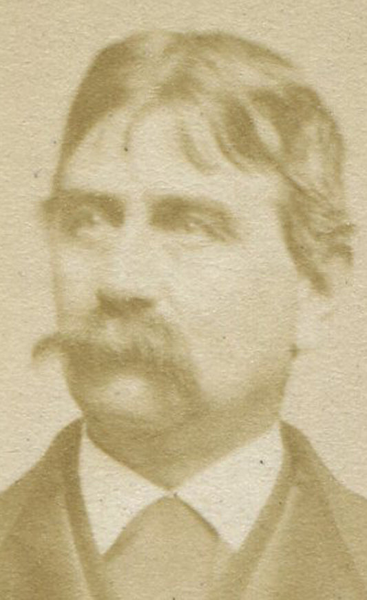 DAPPER MAN IN LONG COAT, TOP HAT AND WALKING CANE. CDV. BALTIMORE, MD.