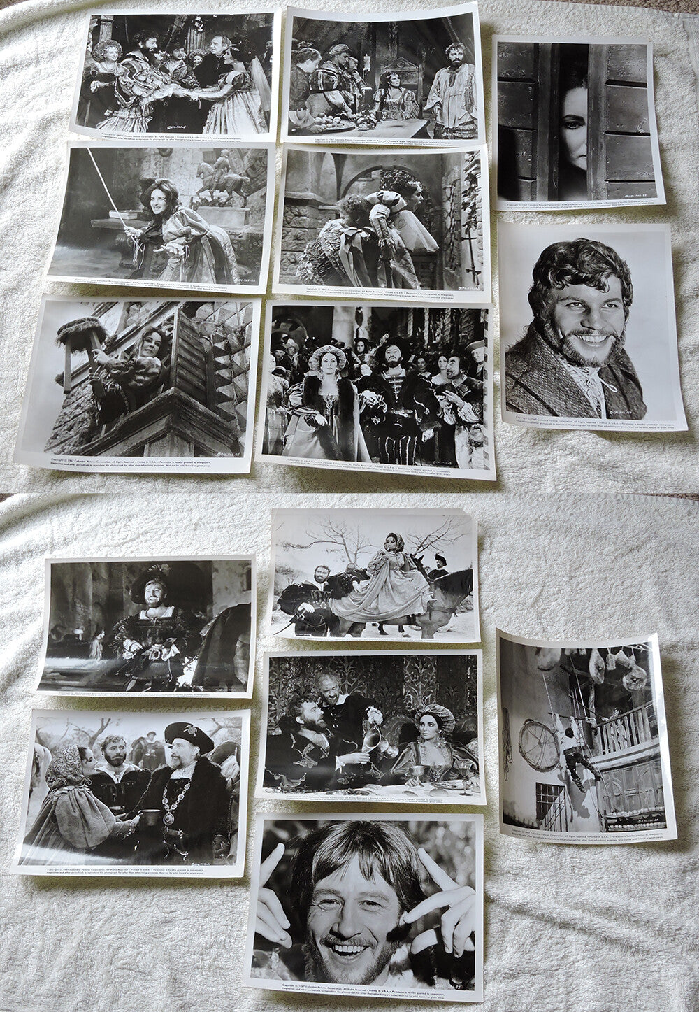 TAMING OF THE SHREW 1967 8X10 B+W MOVIE STILLS VINT ORIGINALS LOT OF 29