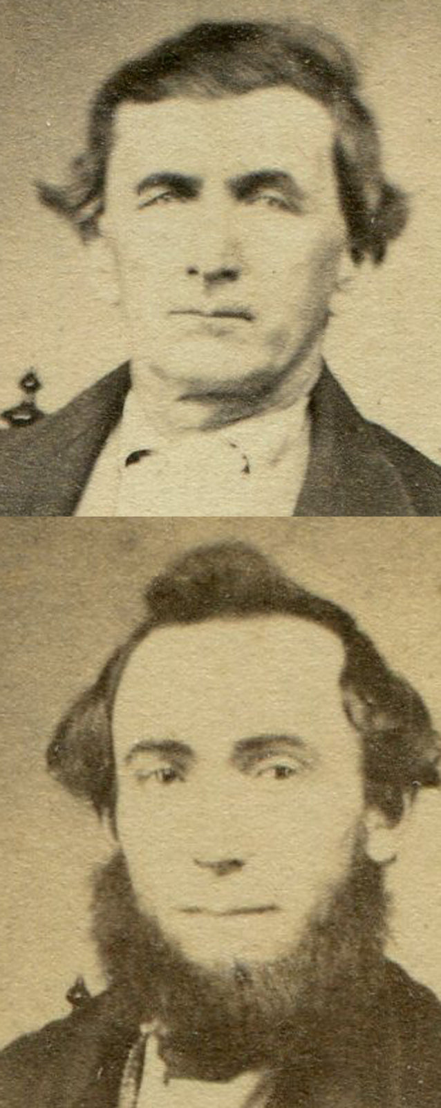 MEN IN SAME STUDIO, 2 DIFFERENT CDV. 2 SET.