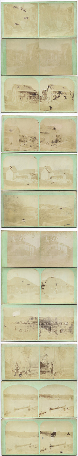Vintage Africa Stereoviews - 12-Set with Original Photo Cards, Visible Wear
