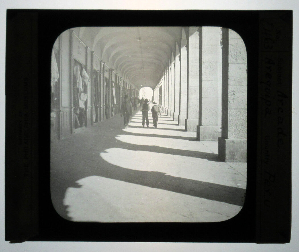ARCHITECTURAL, ARCADE. AREQUIPA, PERU. PHOTO ON GLASS.
