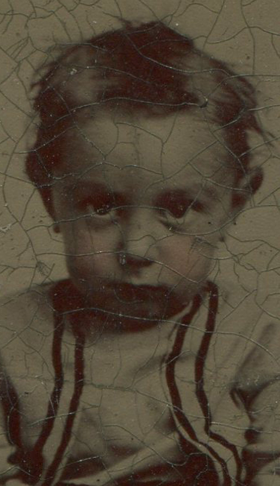 Vintage Tintype Toddler Photo Accusatory Glare Old Collectible