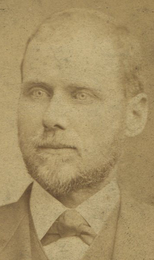 MAN WITH CLOSE BEARD. CDV BY DABB, PITTSBURGH, PA.