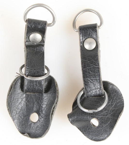 CAMERA STRAP BLACK LEATHER LUG PROTECTORS