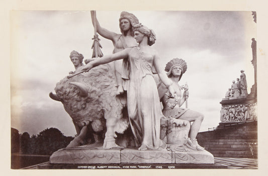 AMERICA STATUE, ALBERT MEMORIAL, HYDE PARK. LONDON, ENGLAND. 8x10 reprint