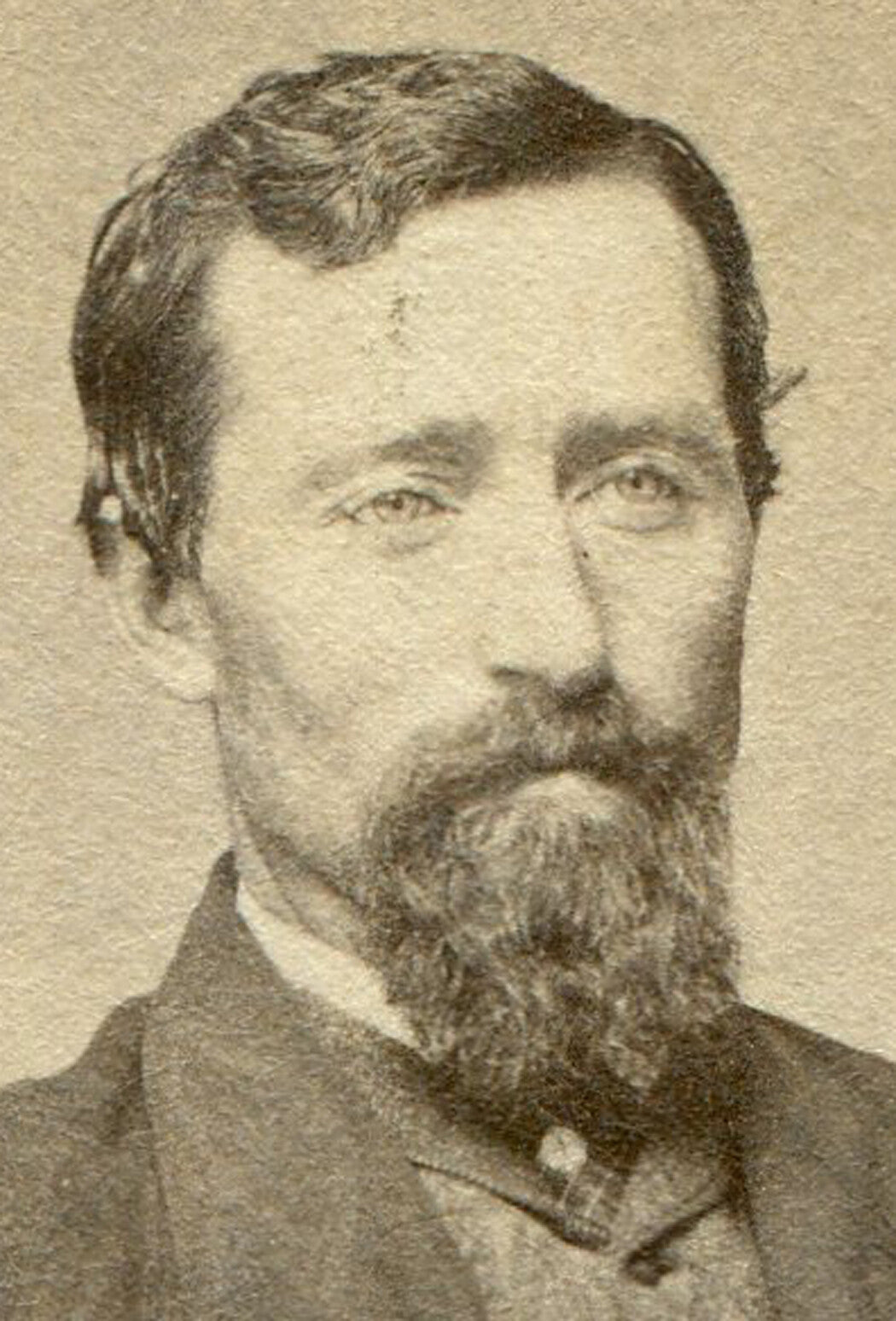 MAN WITH BEARD AND PINKY RING. CDV, CIVIL WAR ERA. BOSTON, MASS.