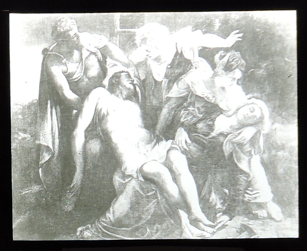 PHOTO ON GLASS, CHRISTIAN ART, TINTORETTO, DEPOSITION