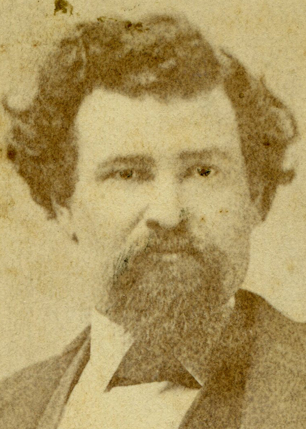 OVERLY CONFIDENT BEARDED MAN, EXUDING ATTITUDE. CDV.